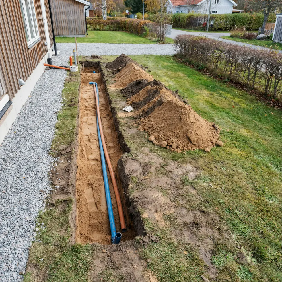 koppla kommunalt vatten avlopp solvesborg blekinge